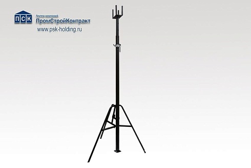 Телескопическая стойка для опалубки стандартная с окрашенными гайкой и патрубком - 3,3-4,9 м