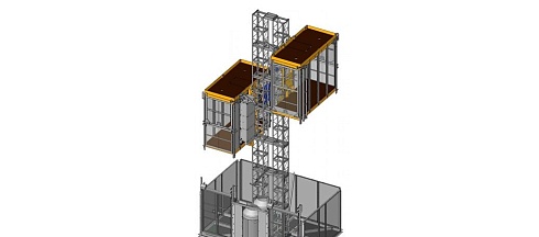 Лифт строительный грузопассажирский Electroelsa ELSA Н20 (с 2 кабинами 2.2x1.4 м): описание и характеристики