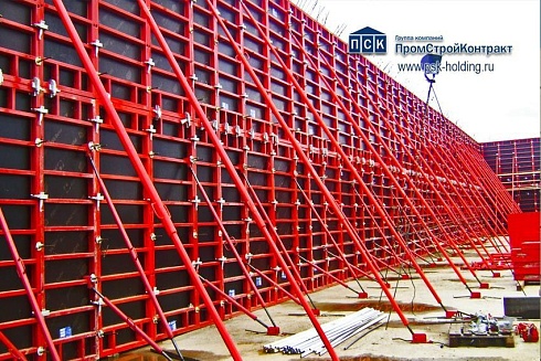 Опалубка высоких и нестандартных стен стальная крупнощитовая PSK-DELTA (ПСК-Дельта)